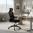 Orthopedic Executive Office Chair with Flip-Up Armrests - 2