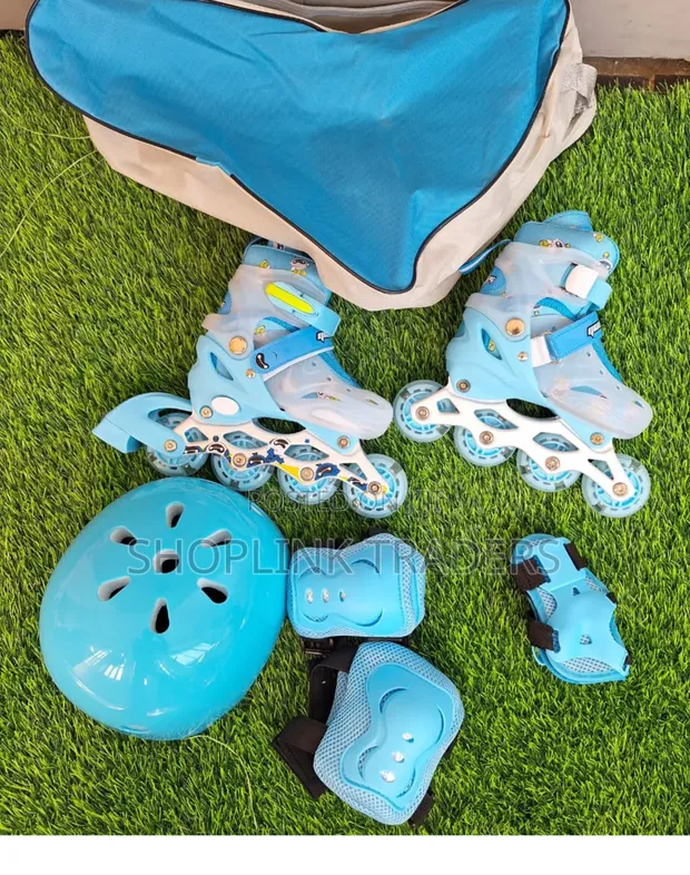Viat Vya Skating Vinavyoweza Kurekebishwa - Bluu - 1