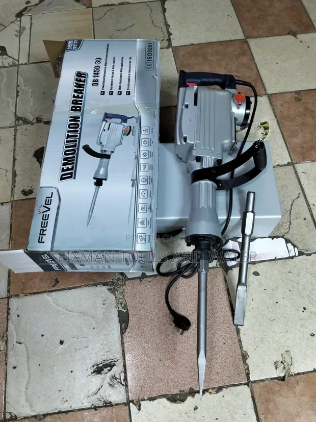 Freevel 1450W Demolition Breaker with 2 Bits - 1