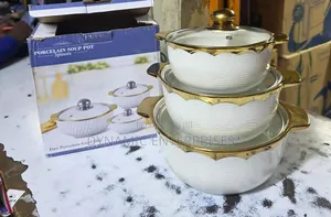Seti ya Mібa 3 ya Bakuli za Keramik - Nyeupe