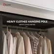 Elegant Heavy Duty Metallic Wardrobe | 150x50x170cm | Black - 2