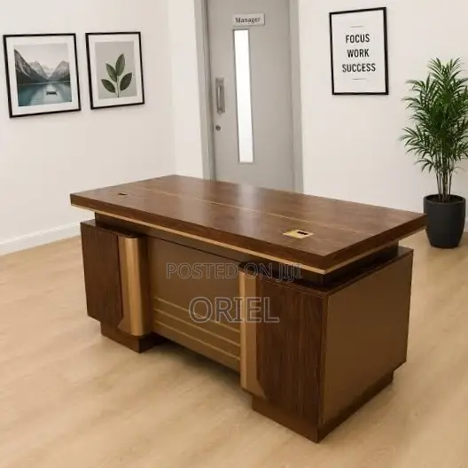 Modern Executive Office Desk - Brown - 1