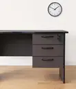0.9M 3-Drawer Study Desk - Black - 1