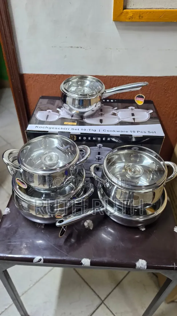 10-Piece Edenburg EB-2421 Stainless Steel Cookware Set - 1