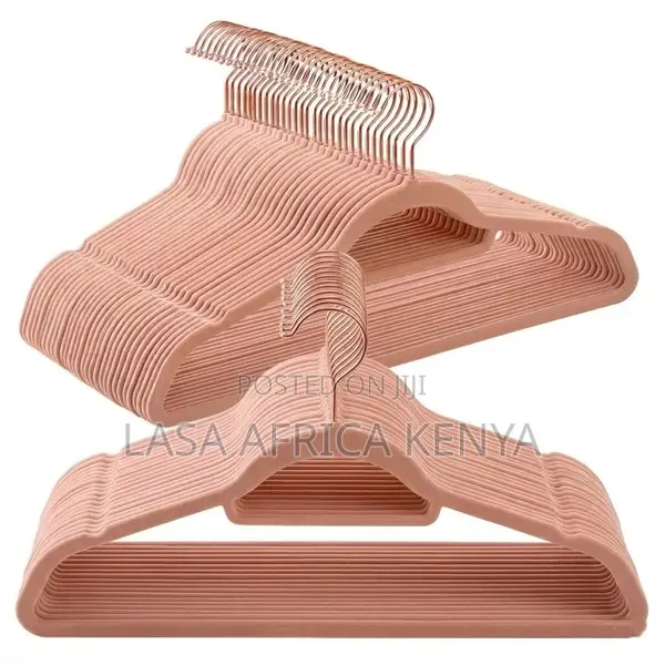 60 Velvet Hangers with Rose Gold Hook - 1