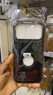 Black Leather iPhone 17 Pro Max Case with Apple Logo - 1