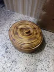 10 Inch Wooden Bowl with Lid - 2