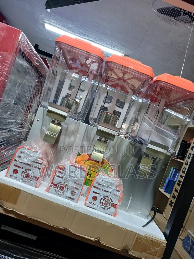 Commercial Triple-Tank Electric Juice Dispenser - 1