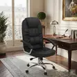 Executive Leather High Back Office Chair Set - 5