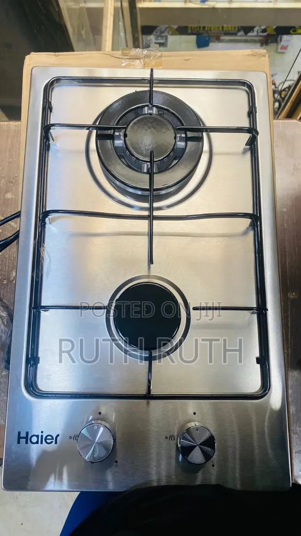 Haier Hob ya Chuma cha Kutuo Mbili na Sensor ya Gesi na Wok Burner - 1