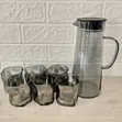 Seti ya Maji ya Borosilicate Iliyovuta: Jug 1 + Vikombe 6 - 1