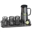 Seti ya Maji ya Borosilicate Iliyovuta: Jug 1 + Vikombe 6 - 4