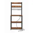 Kitchen Storage Rack with Power Outlet & Microwave Stand - 1