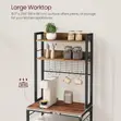 Kitchen Storage Rack with Power Outlet & Microwave Stand - 3