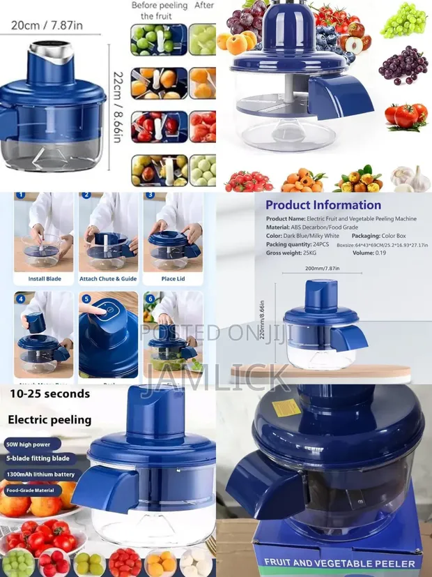 Wireless Rechargeable Fruit & Vegetable Peeler - 1