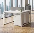 2-Way Office Workstation - White - 2