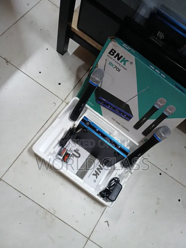 BNK BK701 VHF Dual Channel Wireless Microphone System - 1