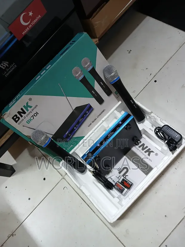BNK BK701 VHF Dual Channel Wireless Microphone System - 1