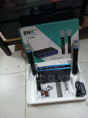 BNK BK701 VHF Dual Channel Wireless Microphone System