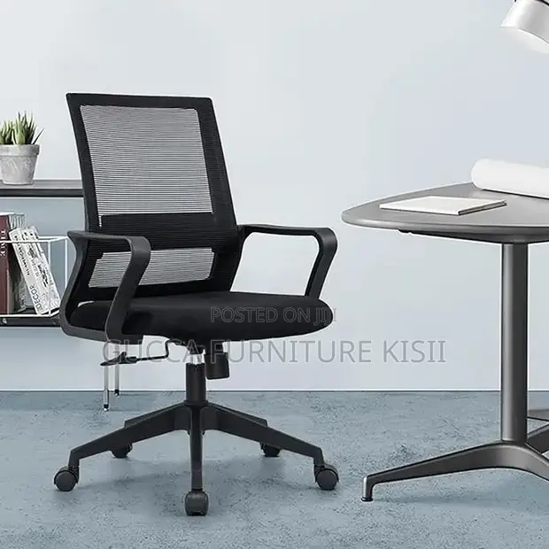 Ergonomic Captain Mesh Office Chair - Black - 1