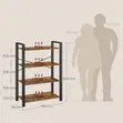 4-Tier Industrial Bookcase - 2
