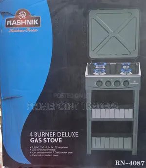 Rashnik 4 Burner Standing Cooker - Deluxe Gas Stove