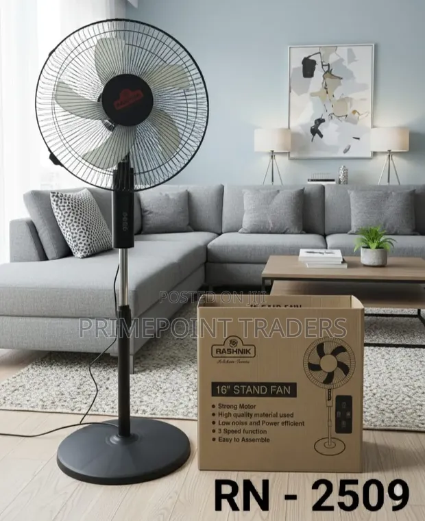 Rashnik Standing Fan Inayoweza Kurekebishwa na Remote - 1
