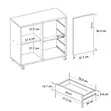 Modern 4-Drawer Office Filing Credenza - 3