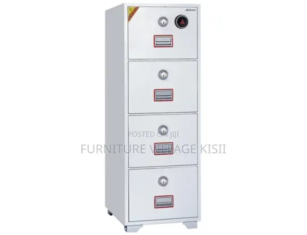 4-Drawer Steel Storage Cabinet with Safe - 1