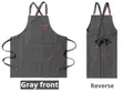 Canvas Cross Back Chef Aprons with Large Pockets - 1