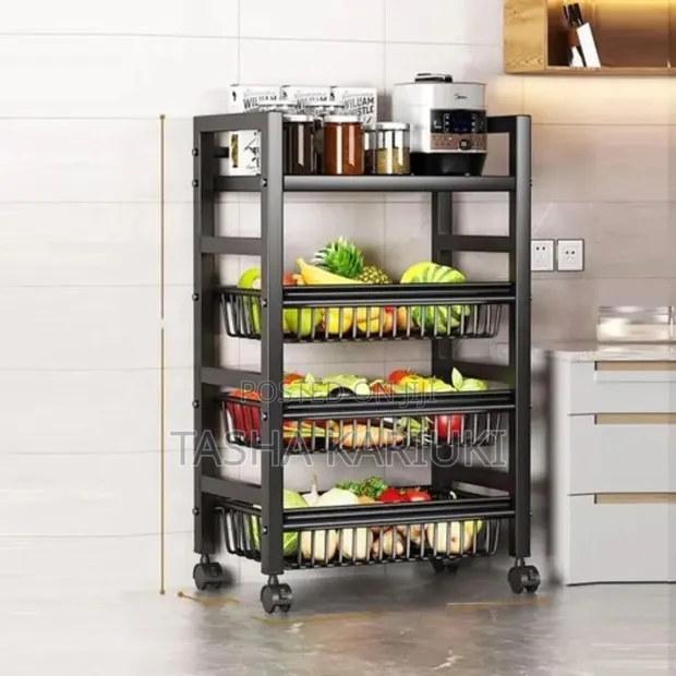 Multi-Layer Metallic Kitchen Rack - 1