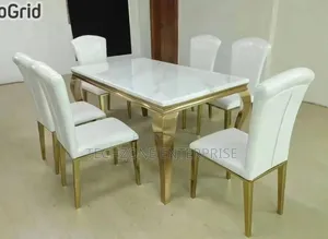 Quality 6-Seater Modern Marble Dining Table Set
