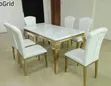 Quality 6-Seater Modern Marble Dining Table Set - 2