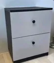 White and Grey Bedside Drawer - 2