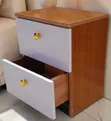 White and Brown Bedside Drawer - 1