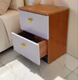 White and Brown Bedside Drawer - 2
