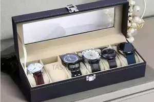 6-Slot PU Leather Watch Organiser