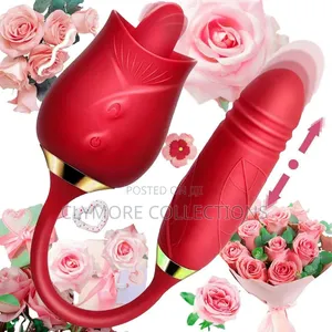 Dildo ya Kujichua ya G-Spot yenye Kichocheo cha Klitoris cha Rose