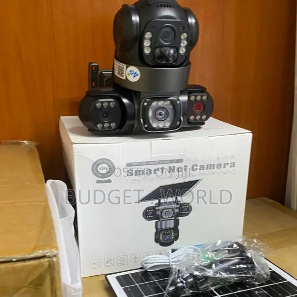 V380 4G Triple Lens Solar Camera with Siren - 1