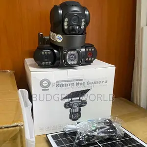 Triple-Lens Solar CCTV Camera with 4G