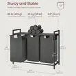 40L Laundry Hamper Basket Sorter with Shelf - 2