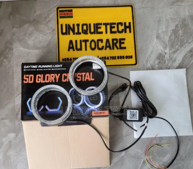 3 Inch 5D Glory Crystal Ring Lights for Custom Headlights - 1
