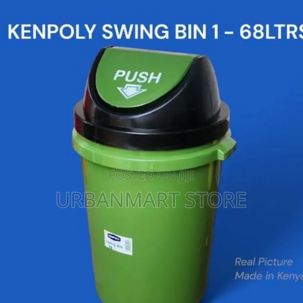 KENPOLY 68 Litre Swing Bin with Push Lid - 1