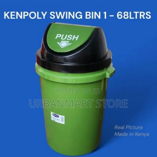 Kenpoly 68L Swing Top Waste Bin - 1