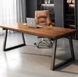 Modern Office Computer Desk - Brown - 3