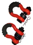 2 Pcs 3/4" D-Ring Bow Shackle - Heavy Duty Towing/Lifting 4.5 Ton - 1