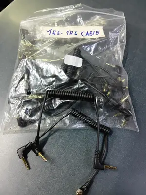 3.5mm TRS Coiled Angled Cable ya Sauti