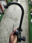 Black Wall Mounted Kitchen Mixer - 5