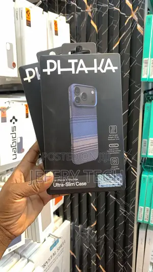 PITAKA Slim Case for iPhone 17 Pro Max - Blue Woven