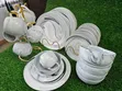 Signature Housewares Marble Grey Set ya Vyombo vya Chakula Vipande 24 - 1